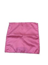 Men's Pocket Square, Pink Silk Satin Solid Plain Fabric, One Size, 1 Piece