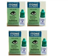 ITONE Eye Drops Herbal Ayurvedic Antibiotic Antiseptic Eye Drops I Tone 4 X10ml
