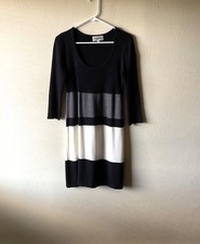 Studio 1 black/white/gray sweater dress size medium. CL-146