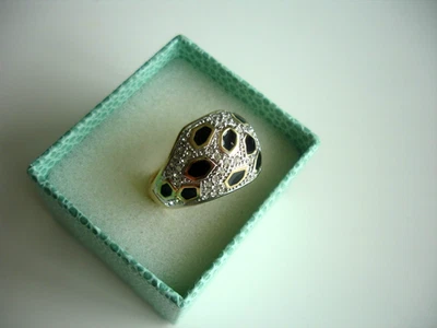 Pierre Lang Ring Gr. 9 ( IX ) 63 Gold Zirkonia Leopard w. NEU - Bild 1 von 4