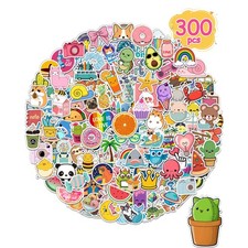 300 Pcs/Pack Water Bottle Stickers for Kids, Cute Vinyl Waterproof Stickers  Pa