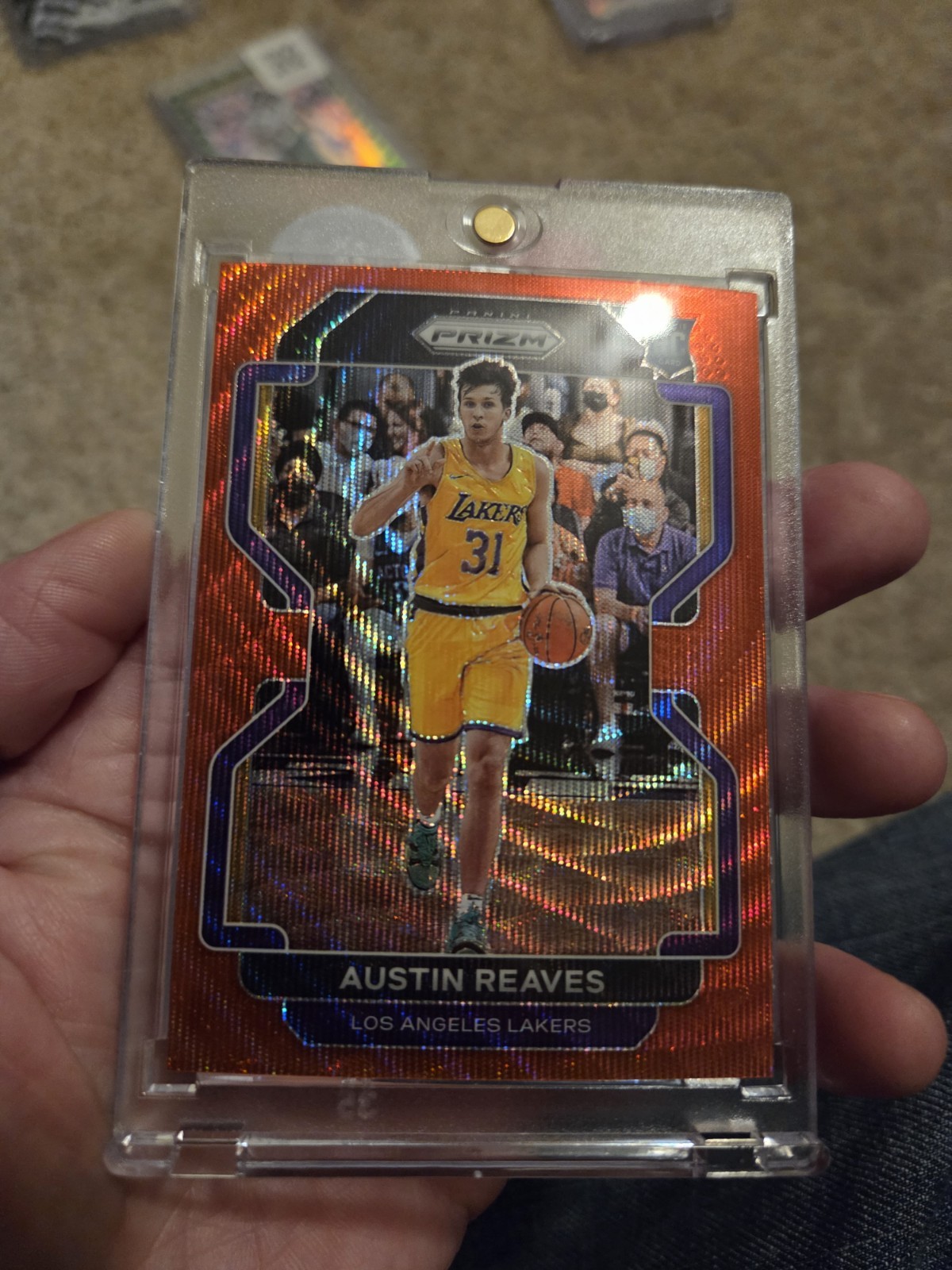 2021-22 Panini Prizm - Austin Reaves #165 Ruby Wave Prizm (RC)