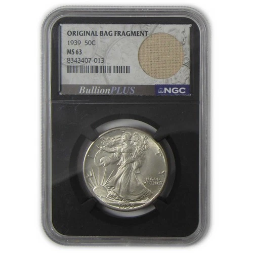 1939 Liberty Walking Half Dollar MS 63 NGC Bag Fragment SKU:I23567