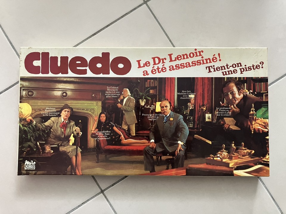 Jeu De Société Cluedo Version MIRO Vintage De 1974 - Complet En Boîte, Très Bon Etat