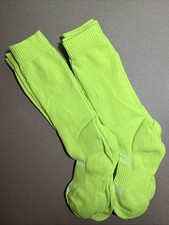 6 Pair Neon Yellow Athletic Socks: Soccer, Baseball, Softball, Etc.. Adult Size