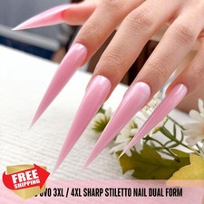NOVO OVO Stiletto Nail Forms 3XL 4XL Dual Polygel Extension 70 Pcs 14 Sizes
