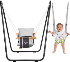 2-in-1 Baby Bouncer Jumper  Toddler Swing - Indoor/Outdoor, Tool-Free Assembly