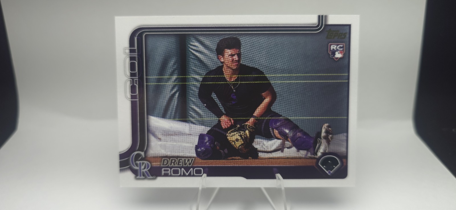 2025 Topps Series 1 Drew Romo Rookie RC Golden Mirror SSP Image Variation #296