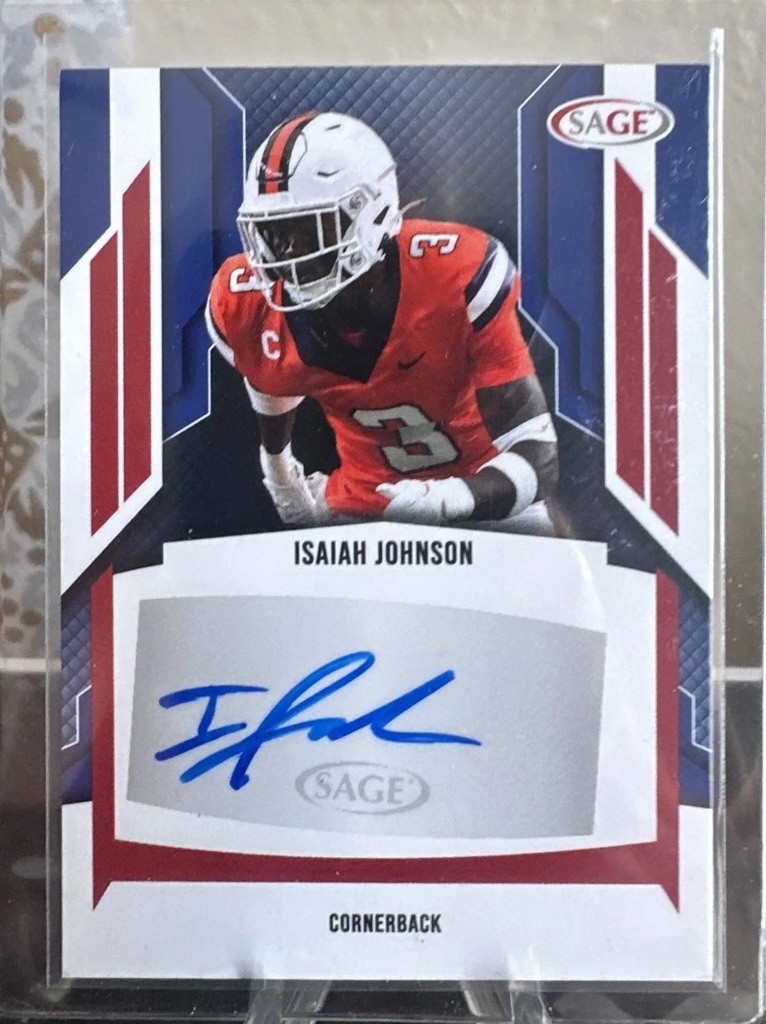 2024 SAGE HIT Low Series Red- Autographs Isaiah Johnson #A-IJ (AU, RC) MINT🔥💥