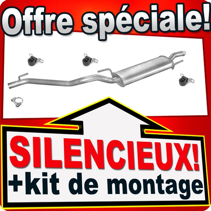 Silencieux arrière Golf 3 échappement adaptable hayon cabriolet 60 75 ch