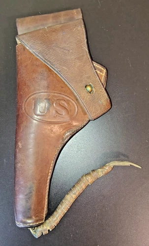 Unit Marked WW1 era U.S. Military Holster for Model 1917 Colt or S&W Revolvers