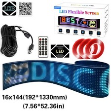 Car Windshield LED Sign 16 144Pixel App Control Programmable Flexible Led Screen
