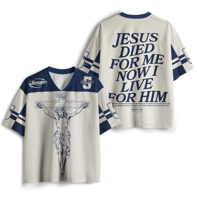 #ad #ad Jesus Died For Me Now I Live For Him Christian Mesh Jersey $35.99