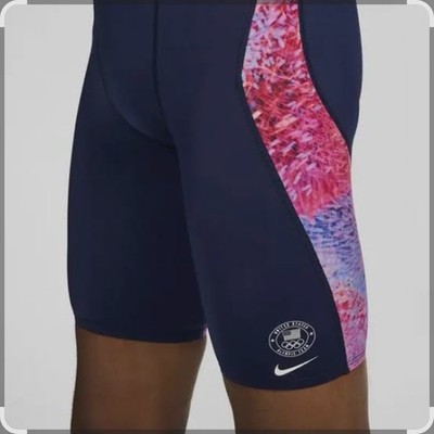 Nike Swim Men's Olympic Team USA HydraStrong Print Jammer SZ 36 New