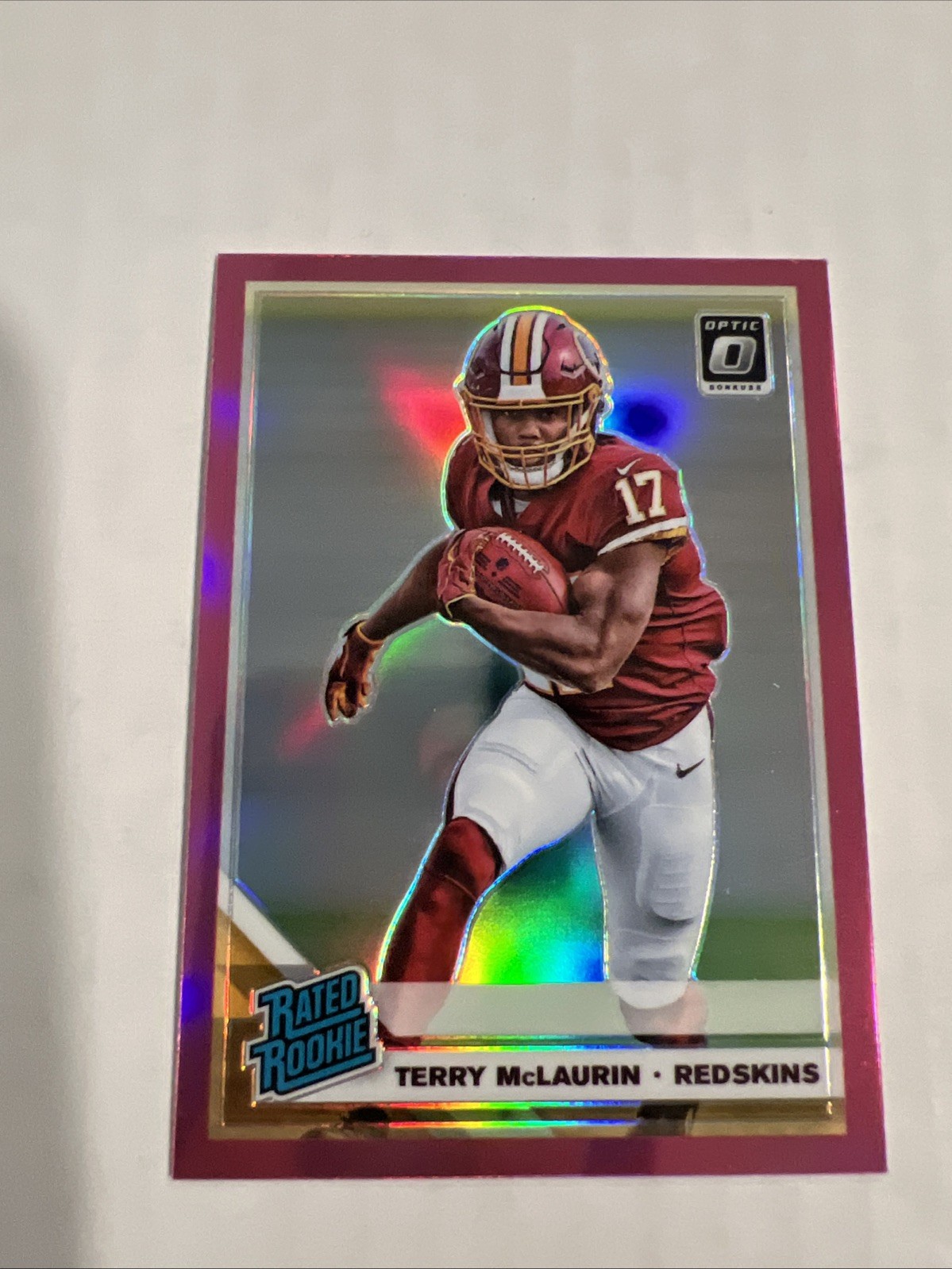 2019 Panini Donruss Optic - Rated Rookie Terry McLaurin #179 Pink Prizm (RC)
