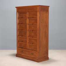 Commode Ancienne Acajou 12 Tiroirs Italie du XXe Siècle Originale