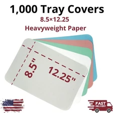 1000pcs Paper Tray Covers 8.5x12.25 Heavyweight Disposable Size B Dental Tattoo