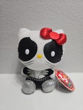 TY Beanie Baby Hello Kitty 6” Plush KISS Peter Criss Catman Band Stuffed Toy