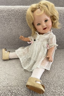 Antike Vintage Ideal Shirley Temple Komposition Puppe für TLC American um 1930