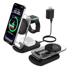 3-in-1 Wireless MagSafe-Compatible Foldable Charging Station for Apple Devices