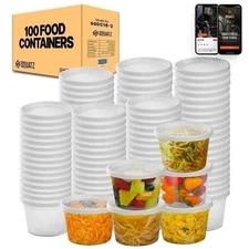 SQUATZ Microwavable Soup Containers w/ Lids, Microwave, Freezer Safe, BPA-Free
