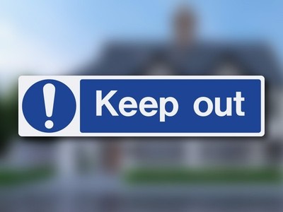 Keep Out - Selbstklebende Vinyl Aufkleber/Schild - Großpackung - Rechteckig