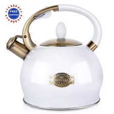 Stove Top Whistling Tea Kettle 2.64 Quart Stainless Steel SUSTEAS Food Grade