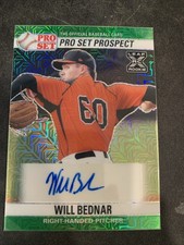 Will Bednar 2021 Leaf pro Set Green mojo Refractor Autograph.  Ser #. 4/4