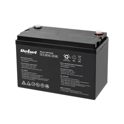 Rebel 12V 100Ah Gel-Batterie für USV-Stromversorgungen
