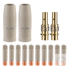 MIG Welding Tips with Non-Stick Coating, Ceramic Welding Nozzle Replacement MB15