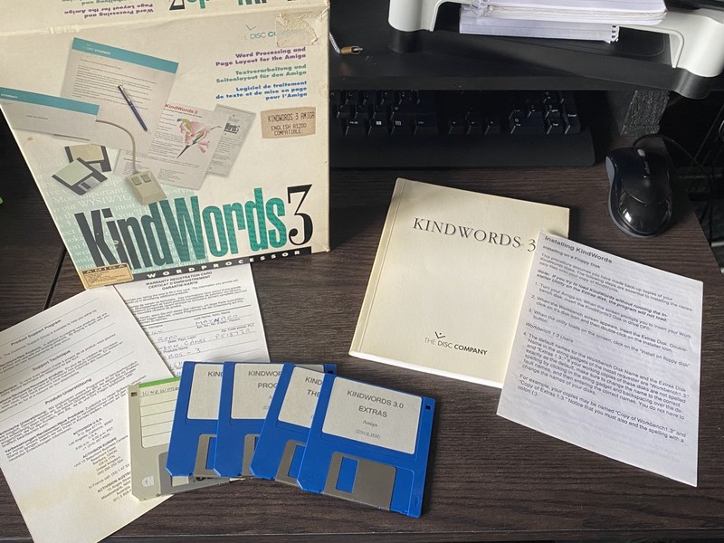 KINDWORDS 3 Serious Wordprocessor Application for the Commodore AMIGA Computer.
