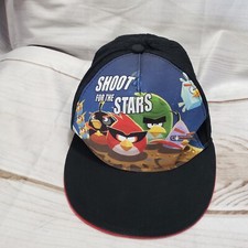 Angry Birds Space Hat Snapback Youth Size Black Red Graphic 2013
