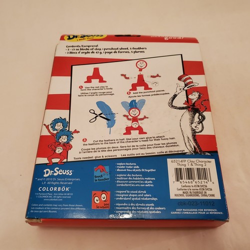 New Thing 1 & 2 Dr Seuss Cat in the Hat Action Figure Clay Characters 2010 And 1 - Picture 17 of 24