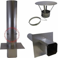 Plewa Kamin-Erhöhung EW Edelstahlschornsteinverlängerung Eckig Einschub Schlot
