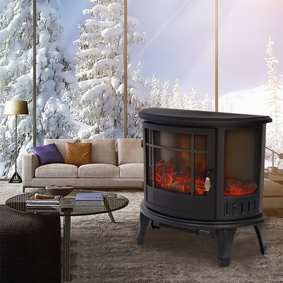 Electric Stove LED Fire Heater Freestanding Flame Effect Log Burner  Fireplace UK | eBay
