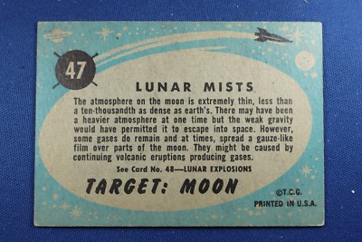 1957 Topps Target: Moon #47 Lunar Mists (Blue Back) - Ex Condition