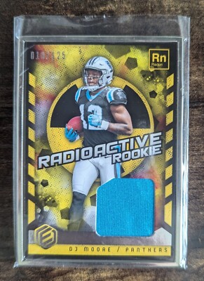 DJ Moore 2018 Elements Radioactive Rookie Patch Carolina Panthers /125