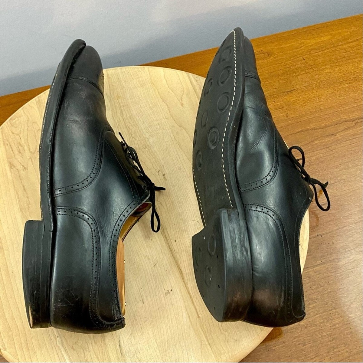 Vtg Joseph Cheaney Shoes Mens 9.5 Leather Oxford Brogue Wingtip Made In England Joseph Cheaney & Sons | Every pair carries handwritten  main image 4