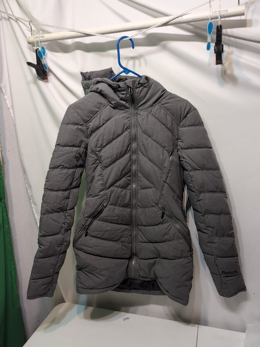 Women's Bench Hooded Gray winter Coat Parka Thinsulate Size Small