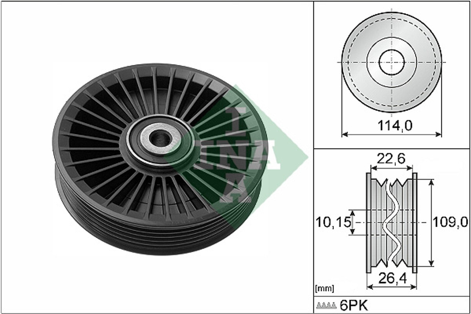 Poulie INA roue libre pour stopper la casse de courroie accessoire sur Opel 2.0D