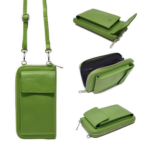 2IN1 GELDBÖRSE & SMARTPHONE HANDY TASCHE HÜLLE ITALY Umhängetasche Echt Leder - Bild 395 von 612