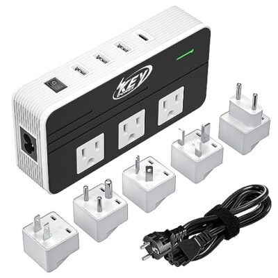 230-Watt Step Down 220V to 110V Voltage Converter & International Travel Adap...