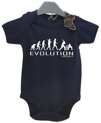 Evolution Cricket Baby Grow Unisex Babys Spielanzug Bowler Schlagmann Baby