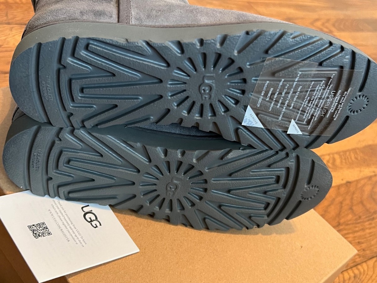 NEW UGG Cory II Genuine Shearling Lined Boot - Charcoal Grey Suede