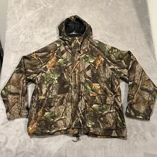 Redhead Realtree Hardwoods Camo Jacket Mens XL Full Zip Hooded Lightweight Coat