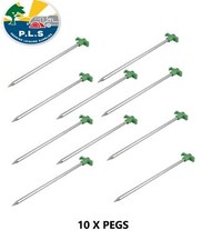 Groundhog Pegs 10 X 25cm Long Steel Hard Standing Rock Pegs Awnings Tents