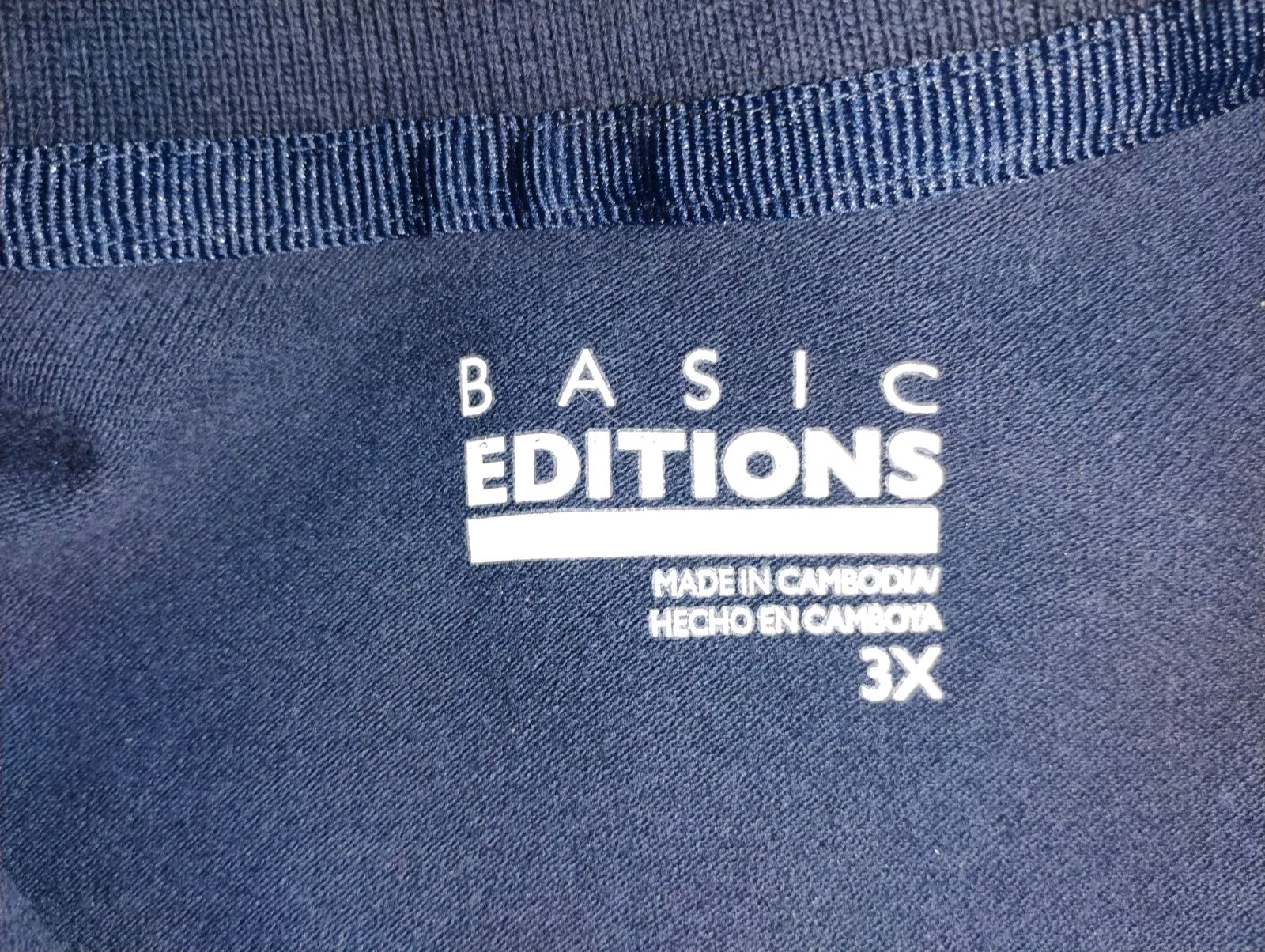 Ladies Basic Editions Collared Polka Dot Blue & W… - image 3