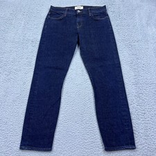 Baldwin Sophia Mid Rise Skinny Selvedge Jeans Bliss Dark Denim Women 28 USA Made