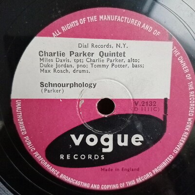 Charlie Parker 78rpm **Charlie Parker All Stars (Miles Davis