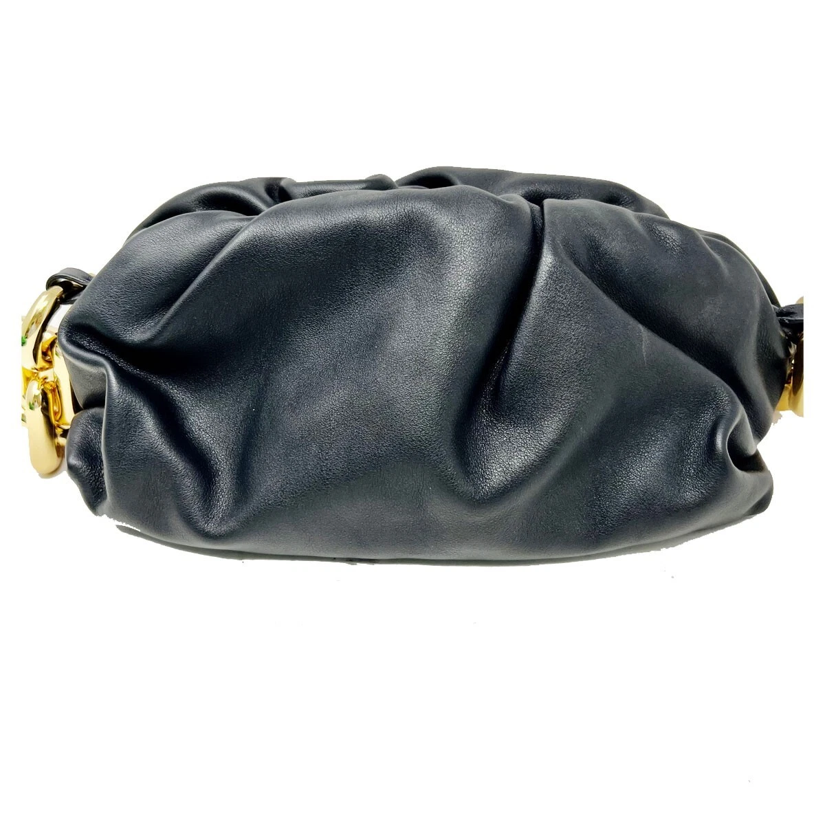 Borsa a catena Bottega Veneta in pelle nera con sacchetto antipolvere